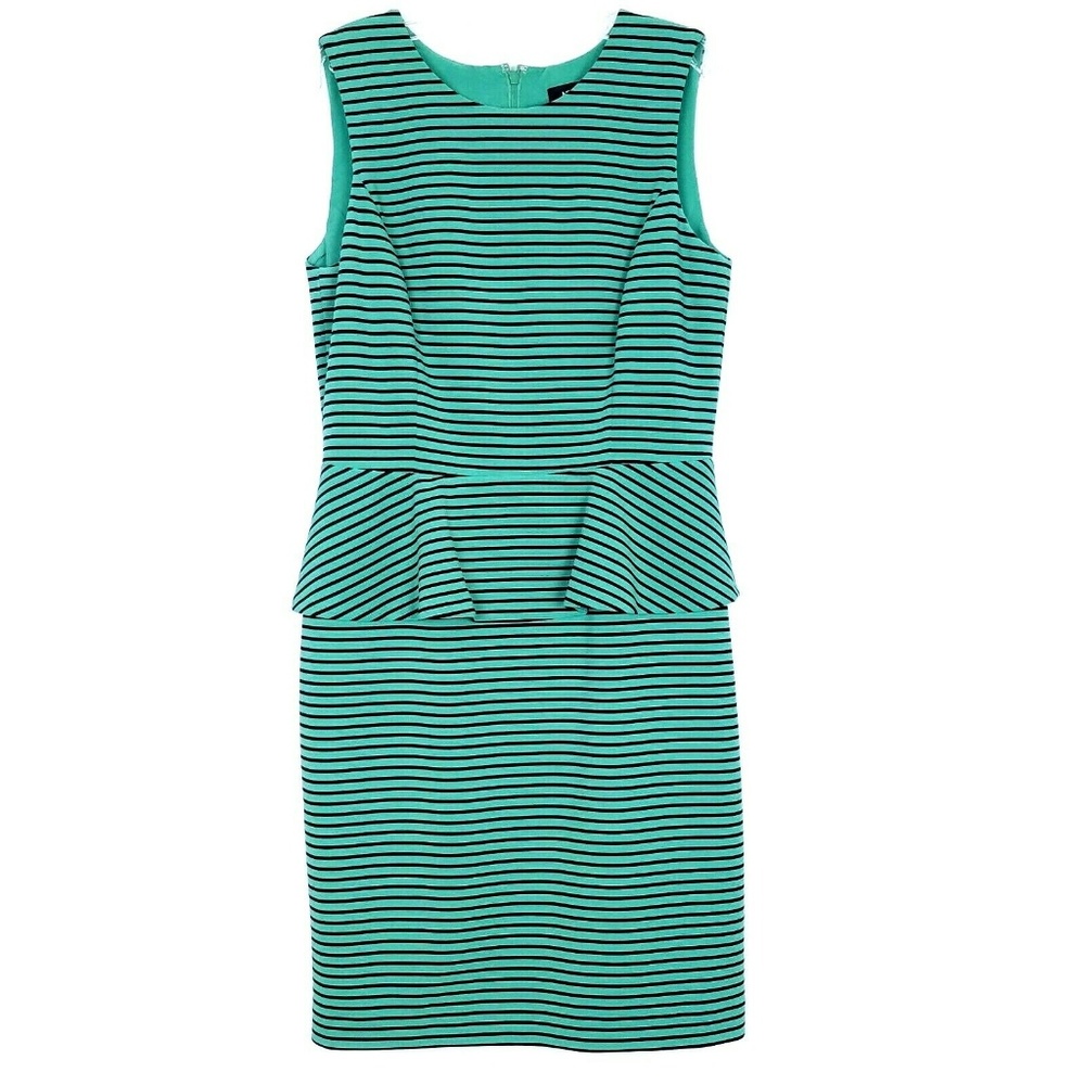 NINE WEST Sleeveless Peplum Sheath Dress Stretch